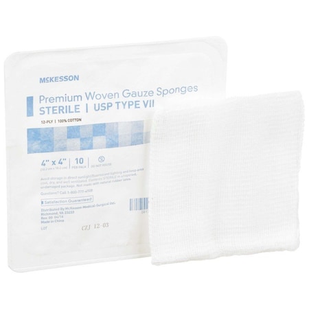 Mckesson Sterile USP Type VII Gauze Sponge, 4 x 4 Inch, 1280PK 16-42441